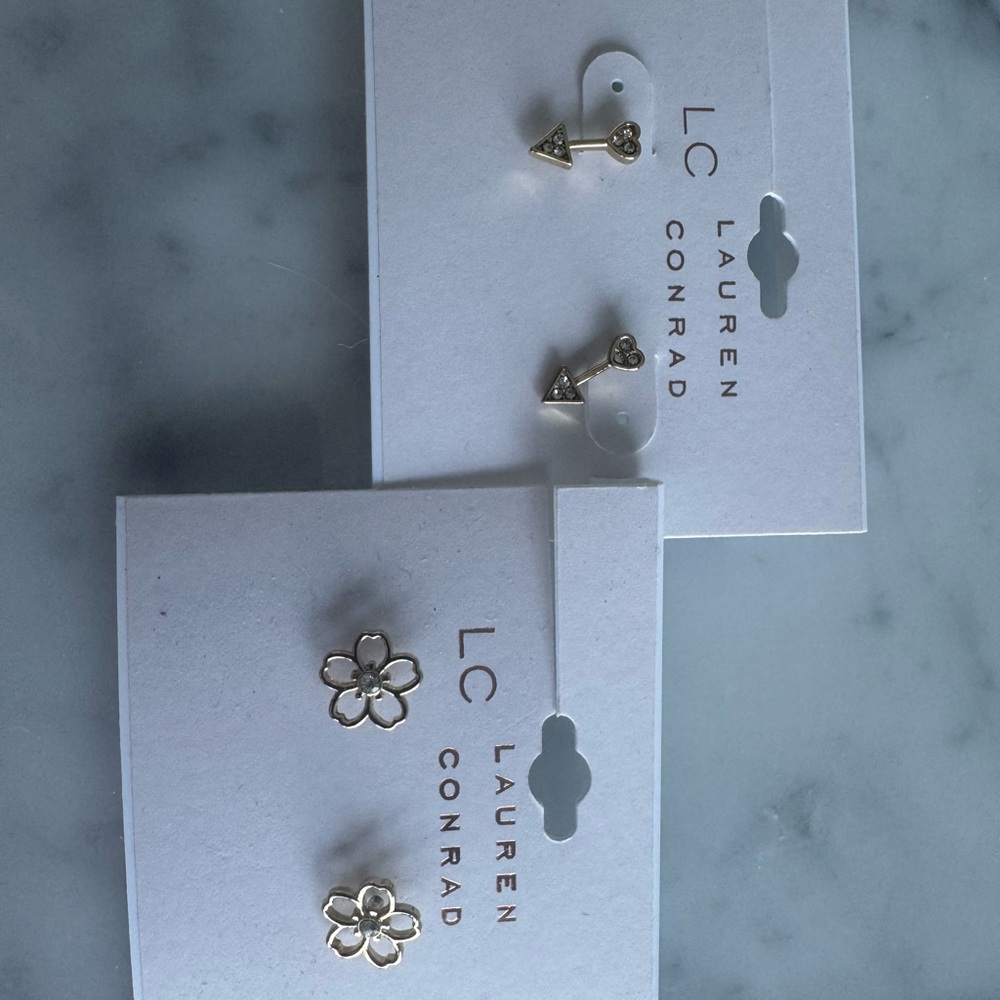 Lauren Conrad Gold Earrings Set